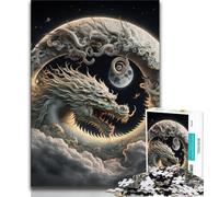 1000 Piece Jigsaw Puzzle for Adults And Teenagers Brave Dragon 1000 Piece Jigsaw,for Educational Game Challenge Toy Deal As Gifts for The Whole Family 38x26cm