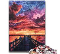 1000 Piece Jigsaw Puzzle for Adults And Teenagers Bridge at Sunset Help The Brain Exercise Addictive Toys to Cultivate Patience Suitable for Couples 50x75cm