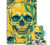 1000 Piece Jigsaw Puzzle for Adults And Teenagers British Flag Skull 1000 Pieces for Adults,Staycation Kill Time with Fully Interlocking Randomly Shaped Pieces 38x26cm