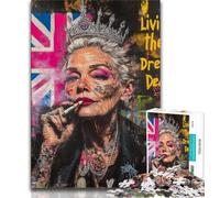 1000 Piece Jigsaw Puzzle for Adults And Teenagers British Women 1000 Pieces for Adults,Staycation Kill Time with Fully Interlocking Randomly Shaped Pieces 38x26cm