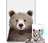 1000 Piece Jigsaw Puzzle for Adults And Teenagers Brown Bear Teenager Puzzles,Family Educational Games Home Decoration Gift (size 38x26cm)