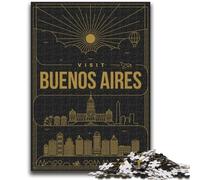 1000 Piece Jigsaw Puzzle for Adults And Teenagers Buenos Aires California 1000 Piece Jigsaw,for Educational Game Challenge Toy Deal As Gifts for The Whole Family (26x38cm)