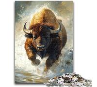 1000 Piece Jigsaw Puzzle for Adults And Teenagers Buffalo for And from 14 Years And over Play Toys Because It Is Ideal As A Gift for The Whole Family 38x26cm