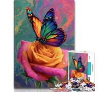 1000 Piece Jigsaw Puzzle for Adults And Teenagers Butterflies And Roses 1000 Pieces for Adults,learning Educational for Is Ideal As A Gift for The Whole Family (size 38x26cm)