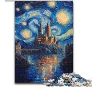 1000 Piece Jigsaw Puzzle for Adults And Teenagers Castle Under The Stars, Suitable for People Aged 14 And Above Educational Games Secret Santa Gifts (Size 26x38cm)