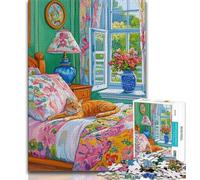 1000 Piece Jigsaw Puzzle for Adults And Teenagers Cat Art,Family Game Stress Reliever Difficult Challenge Suitable for Couples (75x50cm)