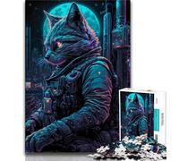 1000 Piece Jigsaw Puzzle for Adults And Teenagers Cat Human 1000 Piece Jigsaw,for Educational Game Challenge Toy Deal As Gifts for The Whole Family 38x26cm