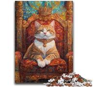 1000 Piece Jigsaw Puzzle for Adults And Teenagers Cat King Help The Brain Exercise Addictive Toys to Cultivate Patience Wall Decoration 26x38cm