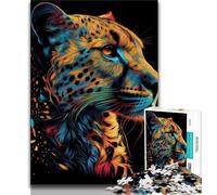 1000 Piece Jigsaw Puzzle for Adults And Teenagers Cheetah Pop Art Animal Puzzles for Teenagers,Brain Teaser - Birthday Gift for Men 26x38cm