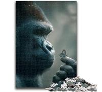 1000 Piece Jigsaw Puzzle for Adults And Teenagers Chimpanzees And Butterflies Puzzles for Teenagers,Brain Teaser - Birthday Gift for Men (75x50cm)