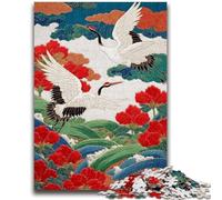 1000 Piece Jigsaw Puzzle for Adults And Teenagers Chinese Style Red-crowned Crane 1000 Pieces for Teenagers,Quiz Game for Is Ideal As A Gift for The Whole Family (75x50cm)