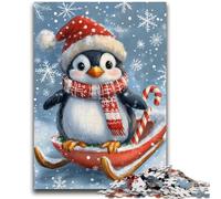 1000 Piece Jigsaw Puzzle for Adults And Teenagers Christmas Penguin Challenging Game And Family Play Secret Santa Gifts 50x75cm