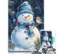 1000 Piece Jigsaw Puzzle for Adults And Teenagers Christmas Snowman Puzzles,Challenging Game Gifts for Is Ideal As A Gift for The Whole Family 50x75cm