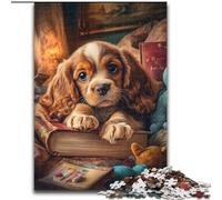 1000 Piece Jigsaw Puzzle for Adults And Teenagers Cocker Spaniel Reading Challenging To Complete But Fun And Humorous Birthday Present, Gifts, Wall Art (size 26x38cm)