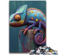 1000 Piece Jigsaw Puzzle for Adults And Teenagers Color Chameleon Stress Reliever Difficult Challenge Deal As Gifts for The Whole Family 50X75CM
