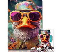 1000 Piece Jigsaw Puzzle for Adults And Teenagers Colorful Art Ducks Puzzles for Teenagers,Quiz Game Wall Decoration Unique Birthday And Xmas Gifts 38x26cm