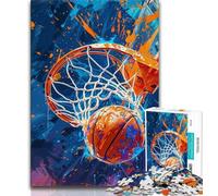 1000 Piece Jigsaw Puzzle for Adults And Teenagers Colorful Basketball,Educational Games Home Decoration Birthday Present,Gifts,Wall Art 38x26cm