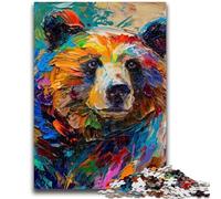 1000 Piece Jigsaw Puzzle for Adults And Teenagers Colorful Brown Bear 1000 Piece Puzzle,Educational Stress Relief Toy Gifts for Friends And Family (50x75cm)