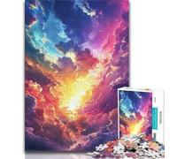 1000 Piece Jigsaw Puzzle for Adults And Teenagers Colorful Clouds Adult Puzzles,Home Decoration Toys for Age 14 Years Up 26x38cm