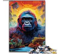 1000 Piece Jigsaw Puzzle for Adults And Teenagers Colorful Gorillas,learning Educational Is Ideal As A Gift for The Whole Family 50X75CM