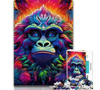 1000 Piece Jigsaw Puzzle for Adults And Teenagers Colorful Gorillas Teenager Puzzles,Family Educational Games Home Decoration Gift (size 75x50cm)