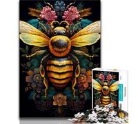 1000 Piece Jigsaw Puzzle for Adults And Teenagers Colourful Art Bee Adult Puzzles,Fun Games Wall Decoration Unique Birthday And Xmas Gifts (size 75x50cm)
