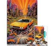 1000 Piece Jigsaw Puzzle for Adults And Teenagers Cool Colourful Sports Cars Adult Jigsaw,Wishlist with Santa Claus for And Age 14 (size 75x50cm)