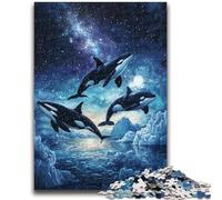 1000 Piece Jigsaw Puzzle for Adults And Teenagers Cosmic Blue Whale Help The Brain Exercise Addictive Toys to Cultivate Patience Wall Decoration 50x75cm