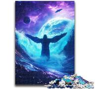 1000 Piece Jigsaw Puzzle for Adults And Teenagers Cosmic Jesus for Age 14+ Intellectual Game Christmas Birthday Gifts 26x38cm