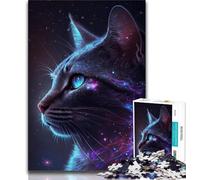 1000 Piece Jigsaw Puzzle for Adults And Teenagers Cosmic Nebula Cat 1000 Pieces for Adults,for Challenging Toy Game And Family Play (size 38x26cm)