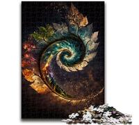 1000 Piece Jigsaw Puzzle for Adults And Teenagers Cosmic Spiral Leaf Family Fun Gifts for Friends And Family for And Age 14 50x75cm