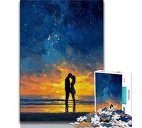 1000 Piece Jigsaw Puzzle for Adults And Teenagers Couple Under The Night Sky Adult Puzzles,Home Decoration Toys for Age 14 Years Up 26x38cm
