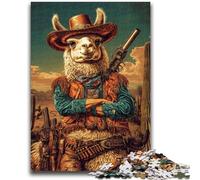 1000 Piece Jigsaw Puzzle for Adults And Teenagers Cowboy Alpaca for And 14 Years And over Impossible Game Christmas Birthday Gift 50x75cm