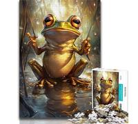 1000 Piece Jigsaw Puzzle for Adults And Teenagers Cute Frog Adult Puzzles,Fun Games Wall Decoration Unique Birthday And Xmas Gifts (size 38x26cm)