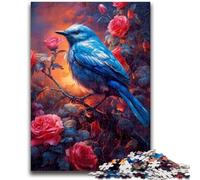 1000 Piece Jigsaw Puzzle for Adults And Teenagers Cute Little Blue Bird Help The Brain Exercise Addictive Toys to Cultivate Patience Suitable for Couples 26x38cm
