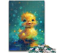 1000 Piece Jigsaw Puzzle for Adults And Teenagers Cute Little Yellow Duck for And from 14 Years And over Play Toys Because It Is Ideal As A Gift for The Whole Family 38x26cm