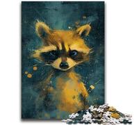 1000 Piece Jigsaw Puzzle for Adults And Teenagers Cute Little Yellow Raccoon for Age 14+ Intellectual Game Christmas Birthday Gifts 50x75cm