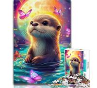 1000 Piece Jigsaw Puzzle for Adults And Teenagers Cute Otter 1000 Pieces for Adults,learning Educational for Is Ideal As A Gift for The Whole Family (size 75x50cm)