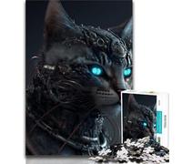 1000 Piece Jigsaw Puzzle for Adults And Teenagers Cyborg Cat Teenager Jigsaw,Fun Present & Activity for Home,Toy for Rainy Days 75x50cm