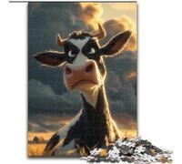 1000 Piece Jigsaw Puzzle for Adults And Teenagers Dairy Cow, Family Game Stress Reliever Difficult Challenge Enhance Love between Couples (Size 26x38cm)