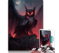 1000 Piece Jigsaw Puzzle for Adults And Teenagers Devil Owl,Stress Reliever Staycation Kill Time Wishlist with Santa Claus (75x50cm)