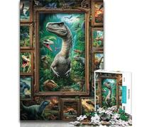1000 Piece Jigsaw Puzzle for Adults And Teenagers Dinosaur Collage Puzzles for Teenagers,for Educational Game Challenge Toy Birthday Present, Gifts, Wall Art (size 38x26cm)