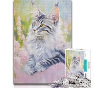 1000 Piece Jigsaw Puzzle for Adults And Teenagers Dreamy Maine Coon Adult Puzzles,Fun Games Wall Decoration Unique Birthday And Xmas Gifts (size 75x50cm)