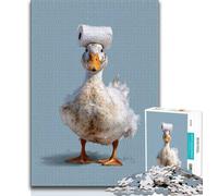 1000 Piece Jigsaw Puzzle for Adults And Teenagers Duck And Toilet Paper 1000 Pieces for Teenagers,learning Educational Is Ideal As A Gift for The Whole Family (size 75x50cm)