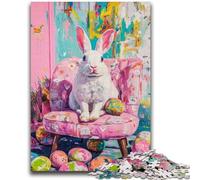 1000 Piece Jigsaw Puzzle for Adults And Teenagers Easter Bunny Help The Brain Exercise Addictive Toys to Cultivate Patience Wall Decoration 26x38cm