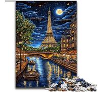 1000 Piece Jigsaw Puzzle for Adults And Teenagers Eiffel Tower Oil Painting, Educational Games Home Decoration Suitable for Desktop Decoration (Size 26x38cm)