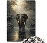 1000 Piece Jigsaw Puzzle for Adults And Teenagers Elephants in The Forest Teenager Jigsaw,Birthday Gift Idea for Adults, Family Game And Hobby (38x26cm)