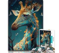 1000 Piece Jigsaw Puzzle for Adults And Teenagers Enchanted Kingdom Giraffe Puzzles for Adults,Relax Games Is Ideal As A Gift for The Whole Family (size 75x50cm)