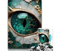 1000 Piece Jigsaw Puzzle for Adults And Teenagers Eye of The Jade Dragon Teenager Jigsaw,Fun Present & Activity for Home,Toy for Rainy Days 38x26cm