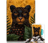 1000 Piece Jigsaw Puzzle for Adults And Teenagers Fantasy Black Panther,Educational Games Home Decoration Educational Game for Birthday,Chrismas (38x26cm)